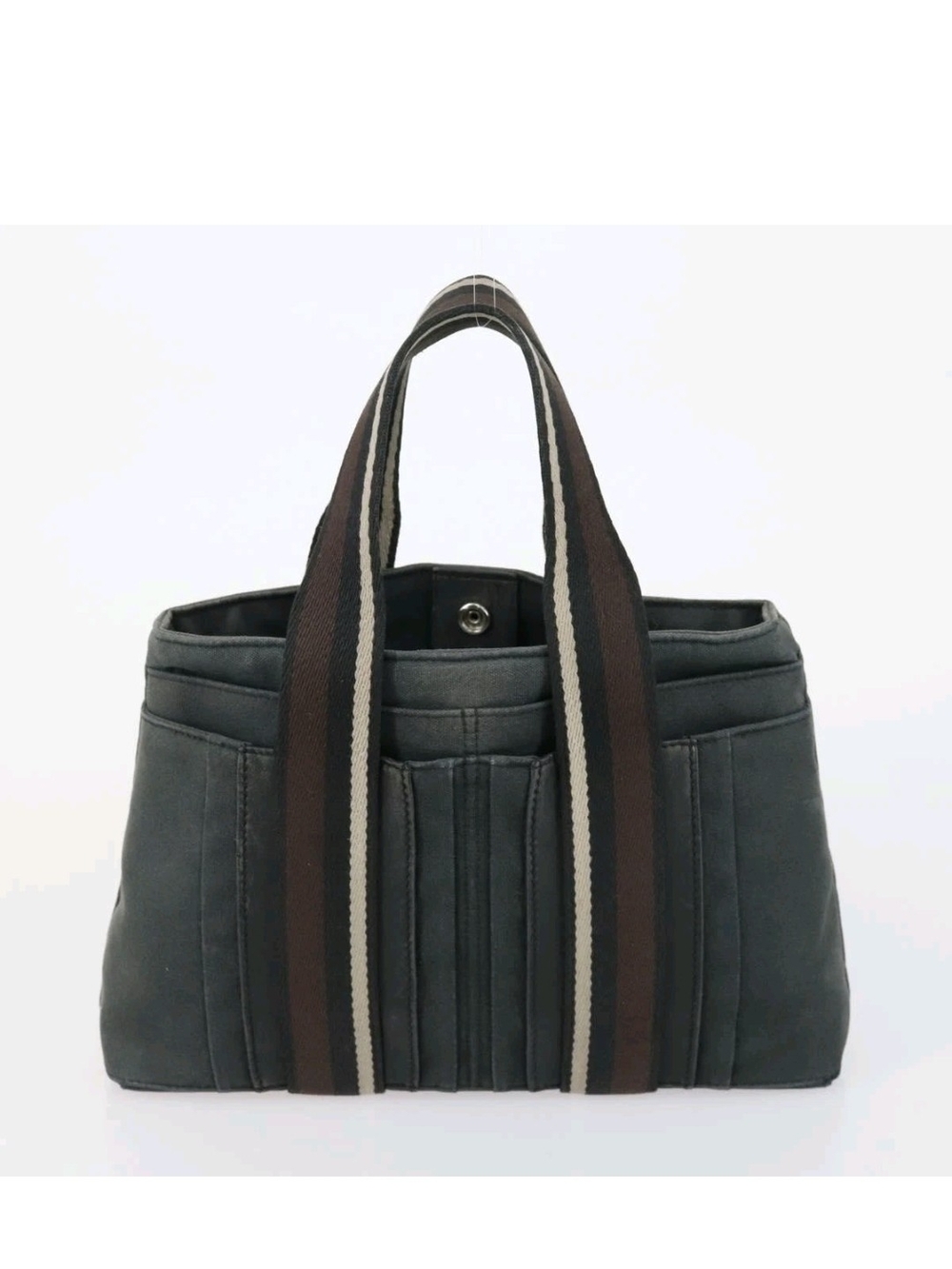 Hermès Troca PM Canvas & Leather Tote Bag Black